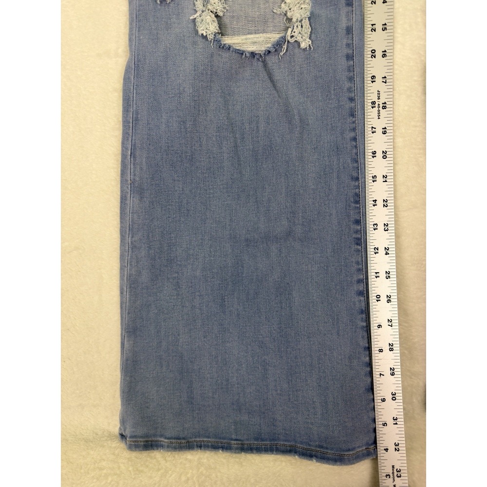 New American Eagle Jeans Womens 20 Long Blue Curvy Super High Rise Flare Stretch - Picture 5 of 12